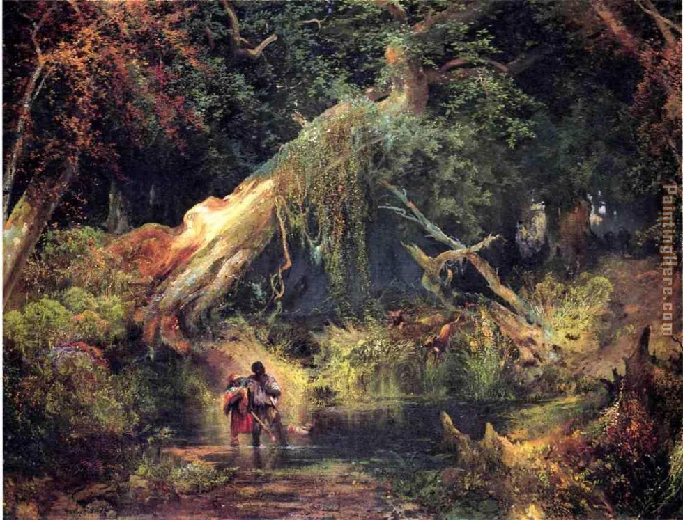 Thomas Moran Slave Hunt, Dismal Swamp, Virginia
